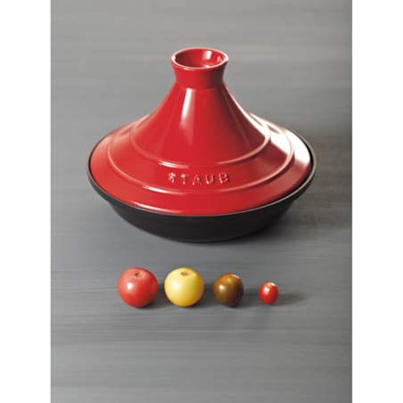 Naczynie do Tajine Staub - 28 cm, Czerwono-czarny