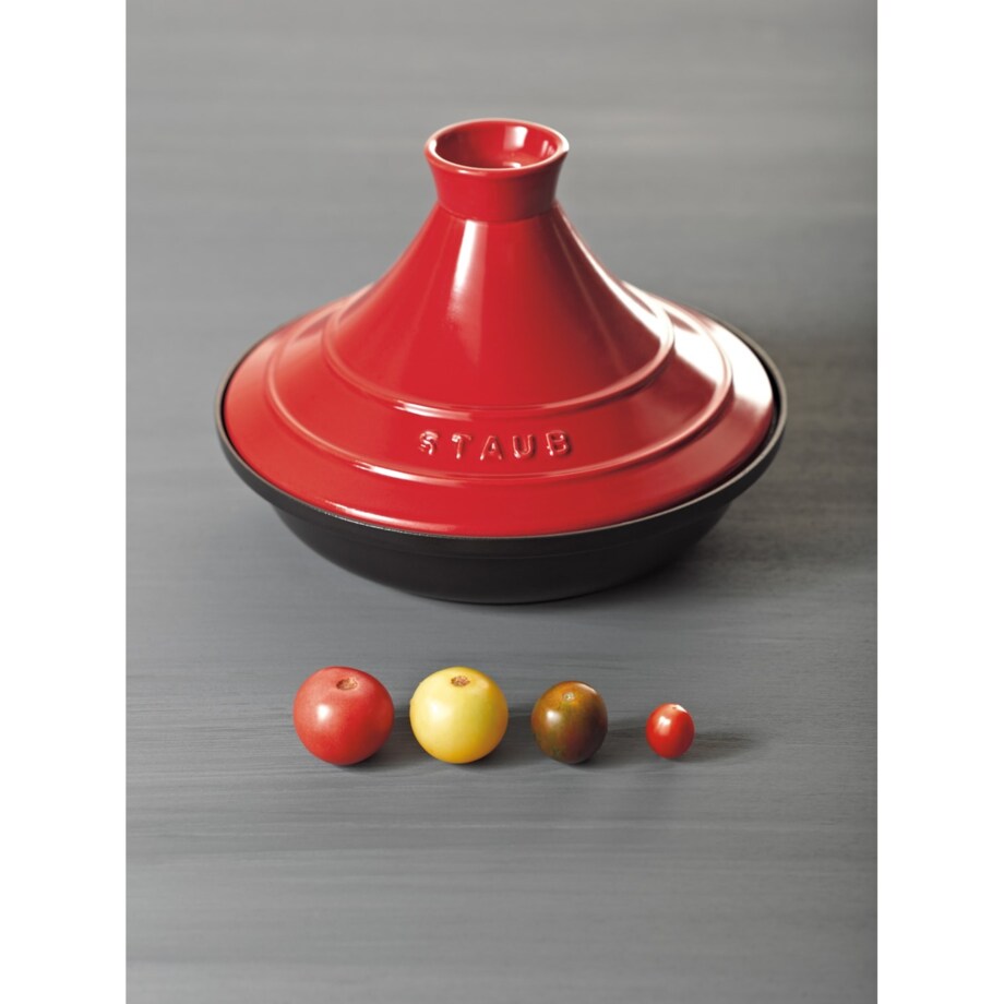 Naczynie do Tajine Staub - 28 cm, Czerwono-czarny