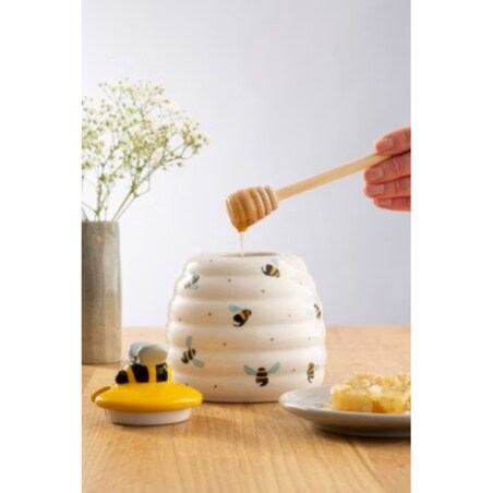 Pojemnik na miód z czerpakiem Sweet Bee,  10.2 x 10.2 x 12.4 cm, Price & Kensington