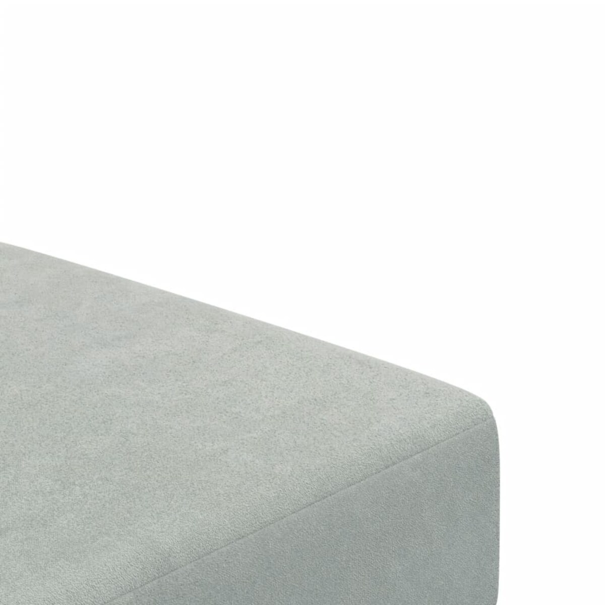 vidaXL 2-os. kanapa rozkładana z podnóżkiem, jasnoszara, aksamitna