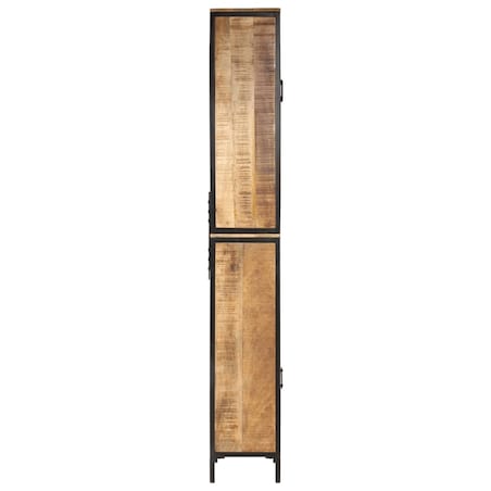 vidaXL Szafka łazienkowa, 40x27x180 cm, żelazo i lite drewno mango