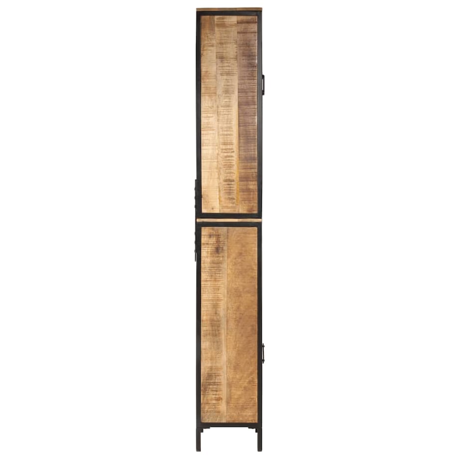 vidaXL Szafka łazienkowa, 40x27x180 cm, żelazo i lite drewno mango