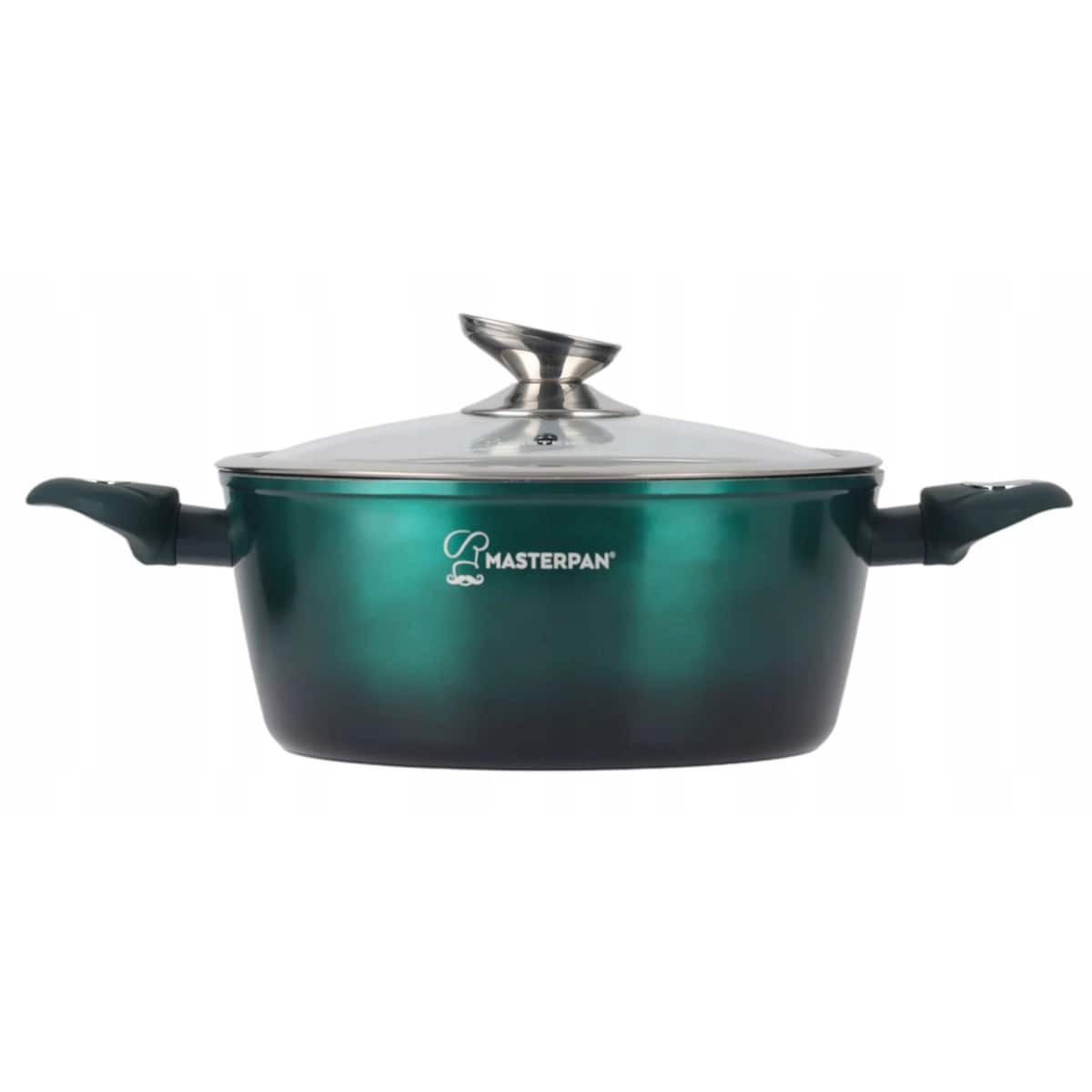 Zestaw Garnków Marmurowych 8 El. 16-28 Cm Indukcja Gaz Elektryczna Zielone