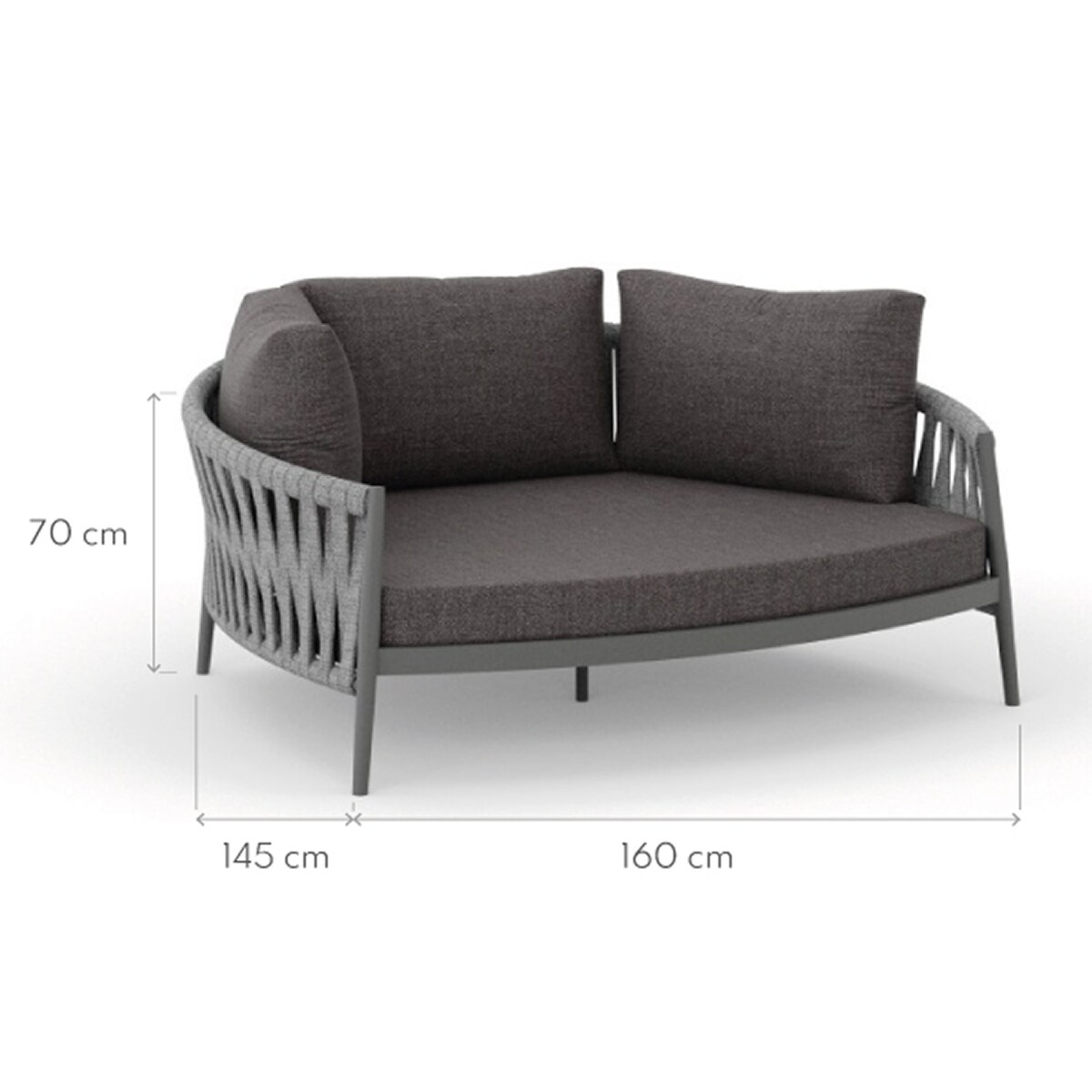 Leżanka ogrodowa MADERA - ecru - panama