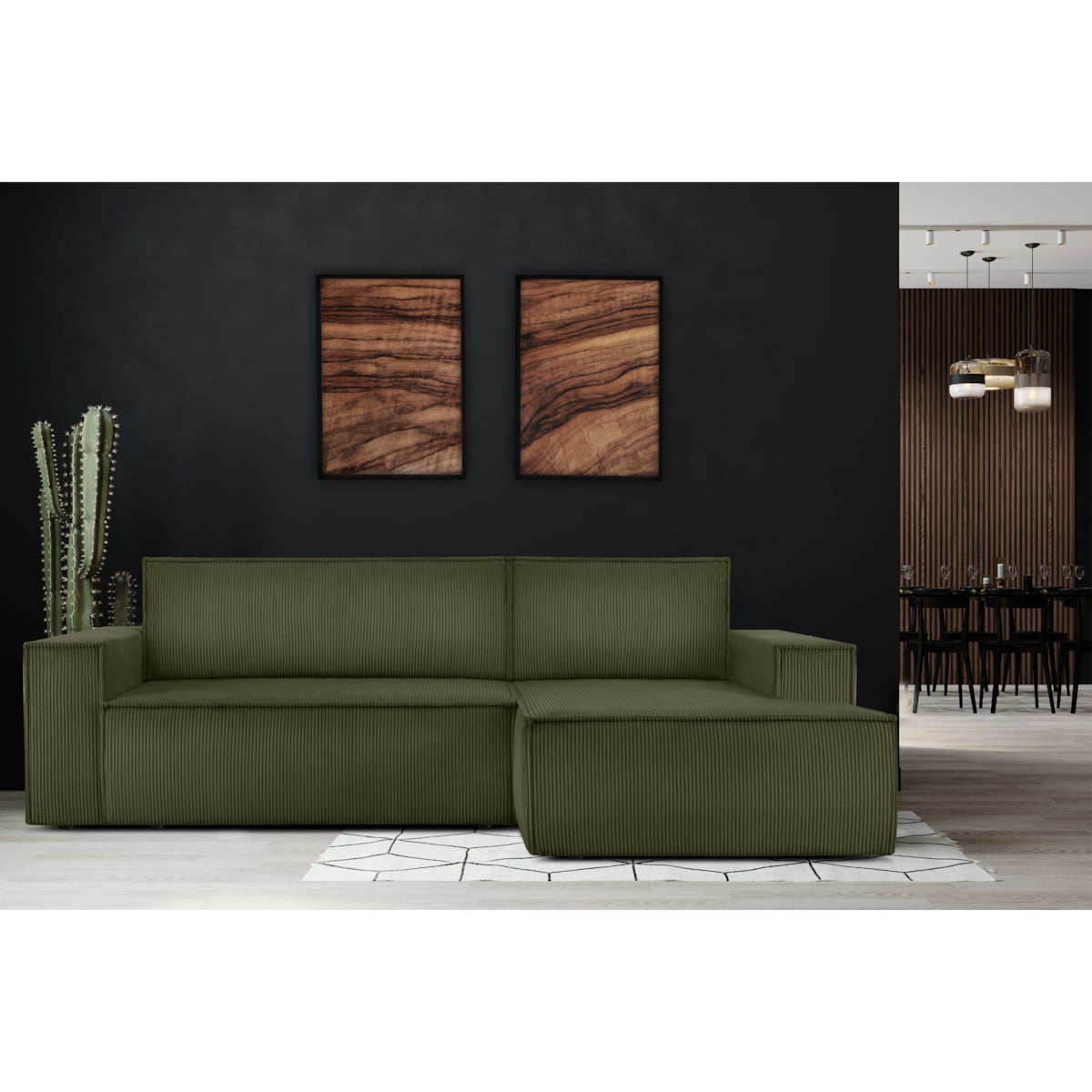 KONSIMO NAPI Narożnik prawy, kolor zielony