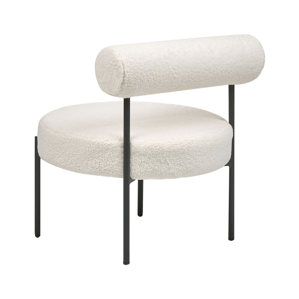 Fotel boucle biały ALPHA