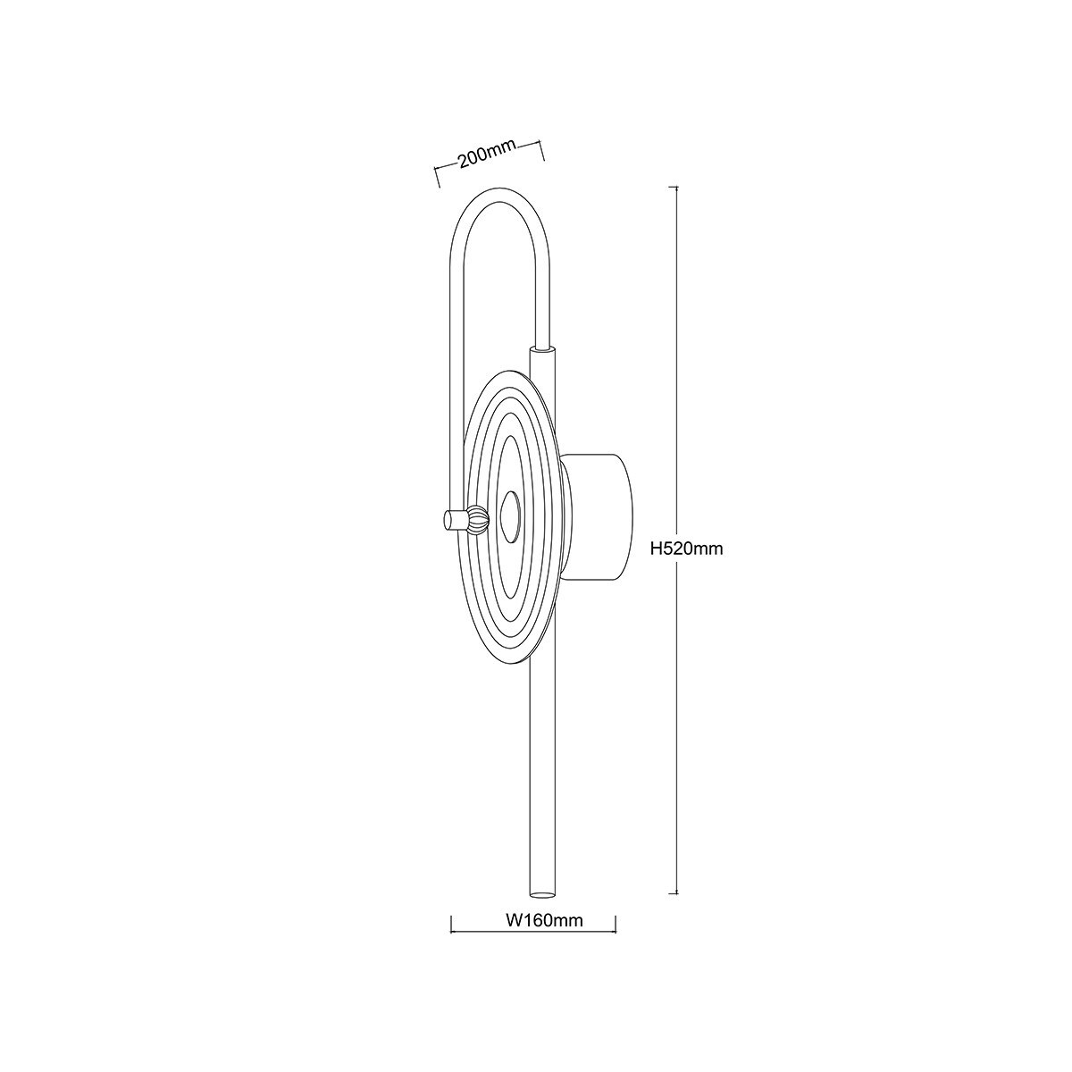 Kinkiet Light Prestige Plato transparentny LED CCT 3000K/4000K/6000K (regulowana) 1 szt.