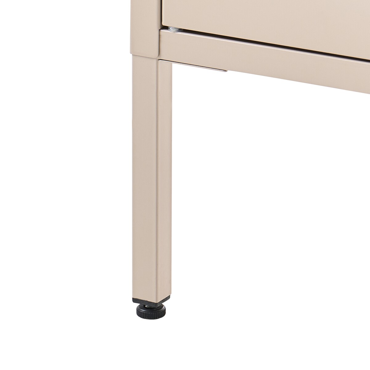 Witryna ze szklaną gablotą HARTY Metal 80 cm Beżowy