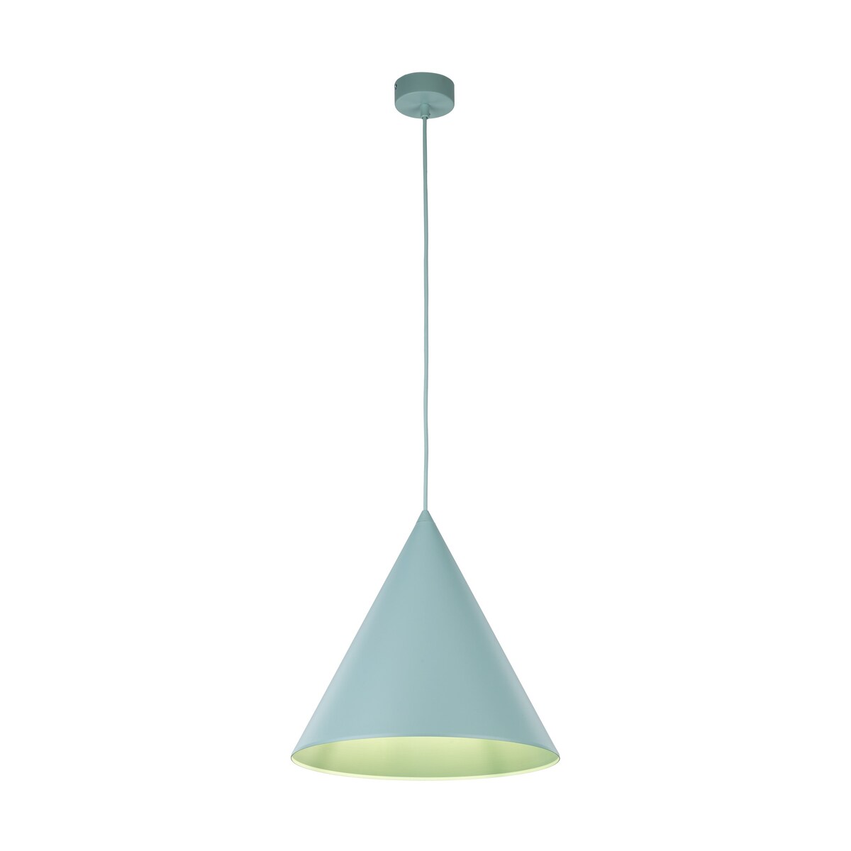 Lampa Wisząca Cono L Miętowa Tk Lighting Duży Metalowy Stożek