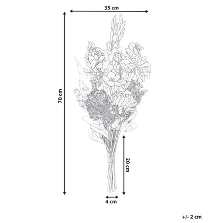 Bukiet sztucznych kwiatów LOURO 70 cm Biały