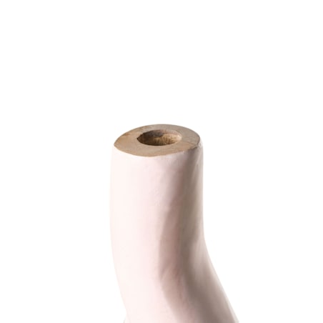 Wazon dekoracyjny LAGOS Drewno mango 40 cm Czarny/ beżowy