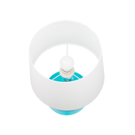 Lampa stołowa szklana niebieska ERZEN