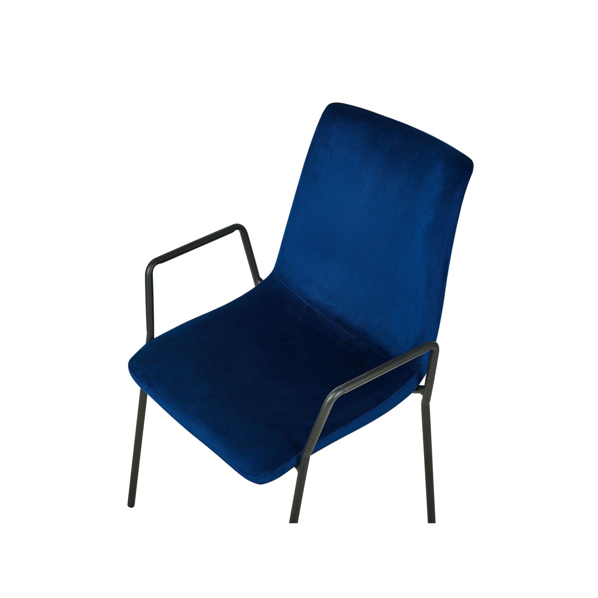 Zestaw 2 krzeseł do jadalni welurowy ciemnoniebieski JEFFERSON