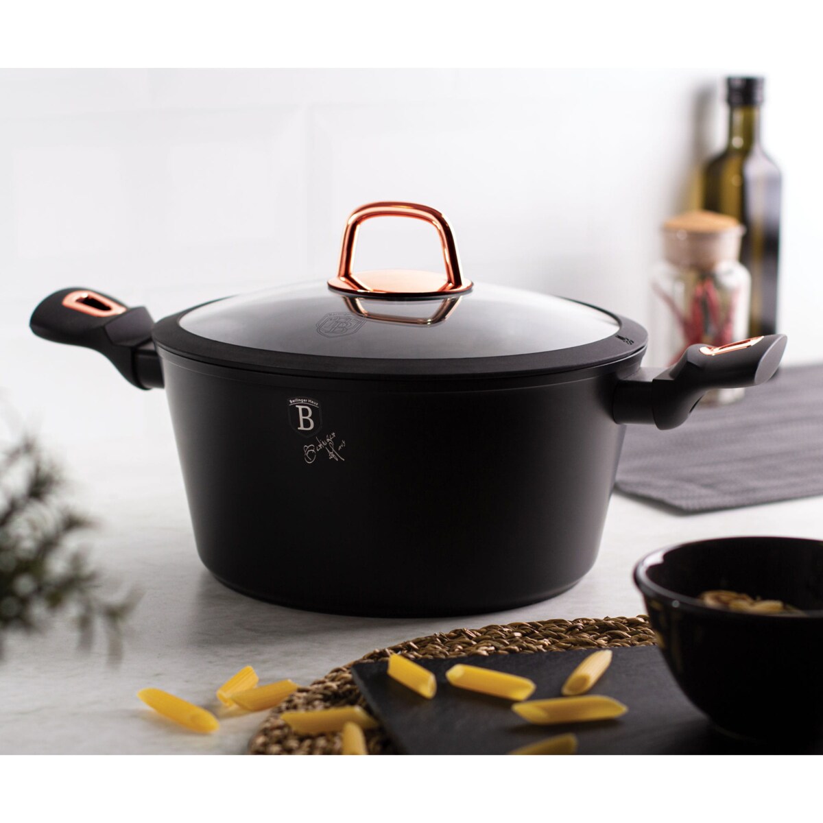 Zestaw 10 elementów garnki, akcesoria Black Rose BerlingerHaus BH-6154
