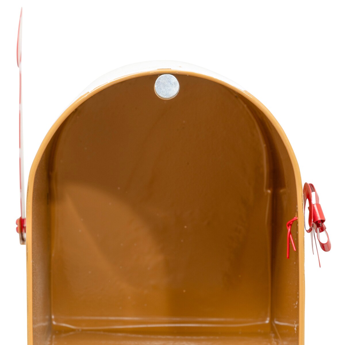 Metalowa skrzynka na listy do Mikołaja, na słupku, 32 cm