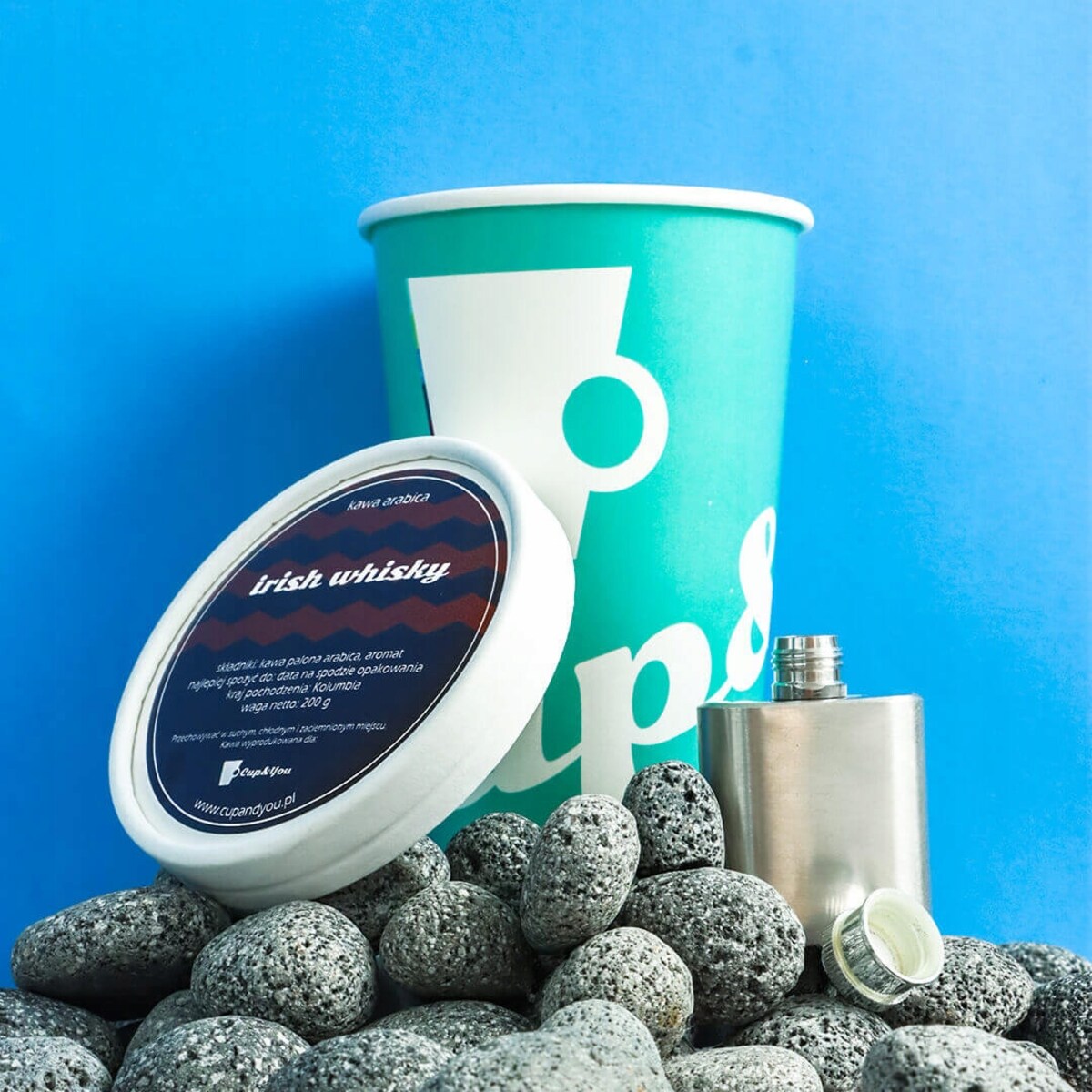 Kawa aromatyzowana o smaku IRISH WHISKY ziarno 200g ARABICA PREMIUM Cup&You - kawa smakowa deserowa