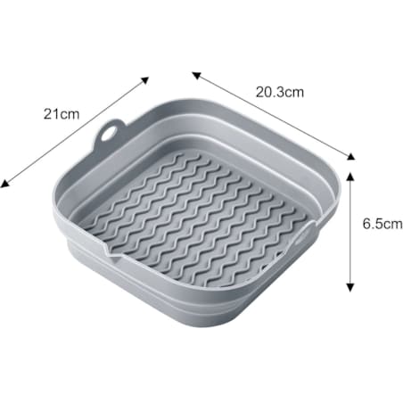 Zestaw wkładów silikonowych do frytkownicy beztłuszczowej 2 sztuki kwadratowy 20cm składany KLAUSBERG