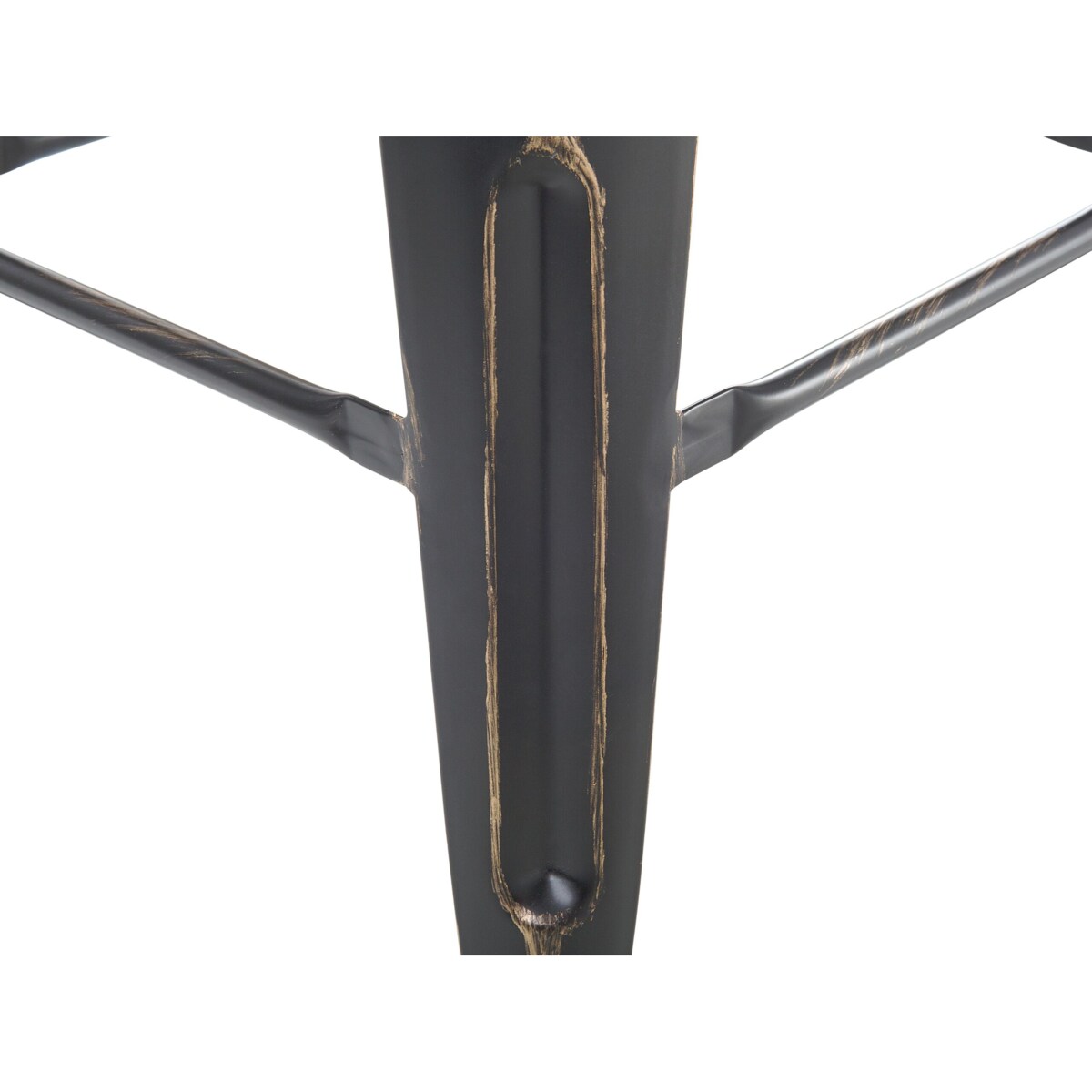 Zestaw 2 stołków barowych metalowych 60 cm czarno-złoty CABRILLO