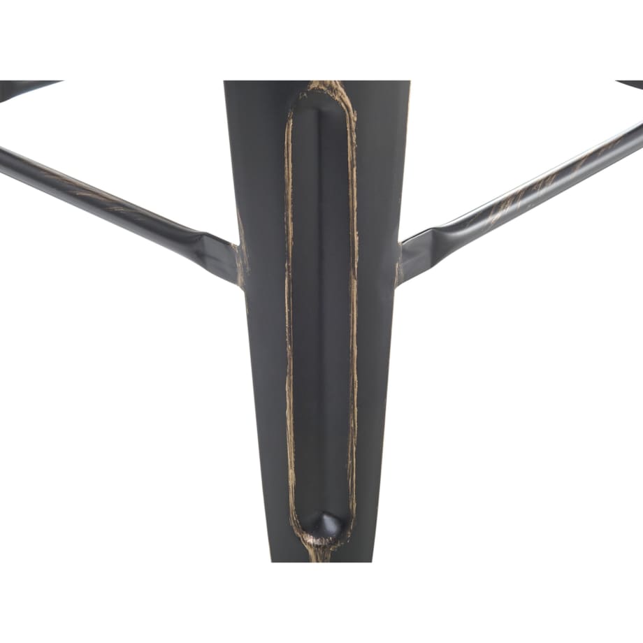 Zestaw 2 stołków barowych metalowych 60 cm czarno-złoty CABRILLO