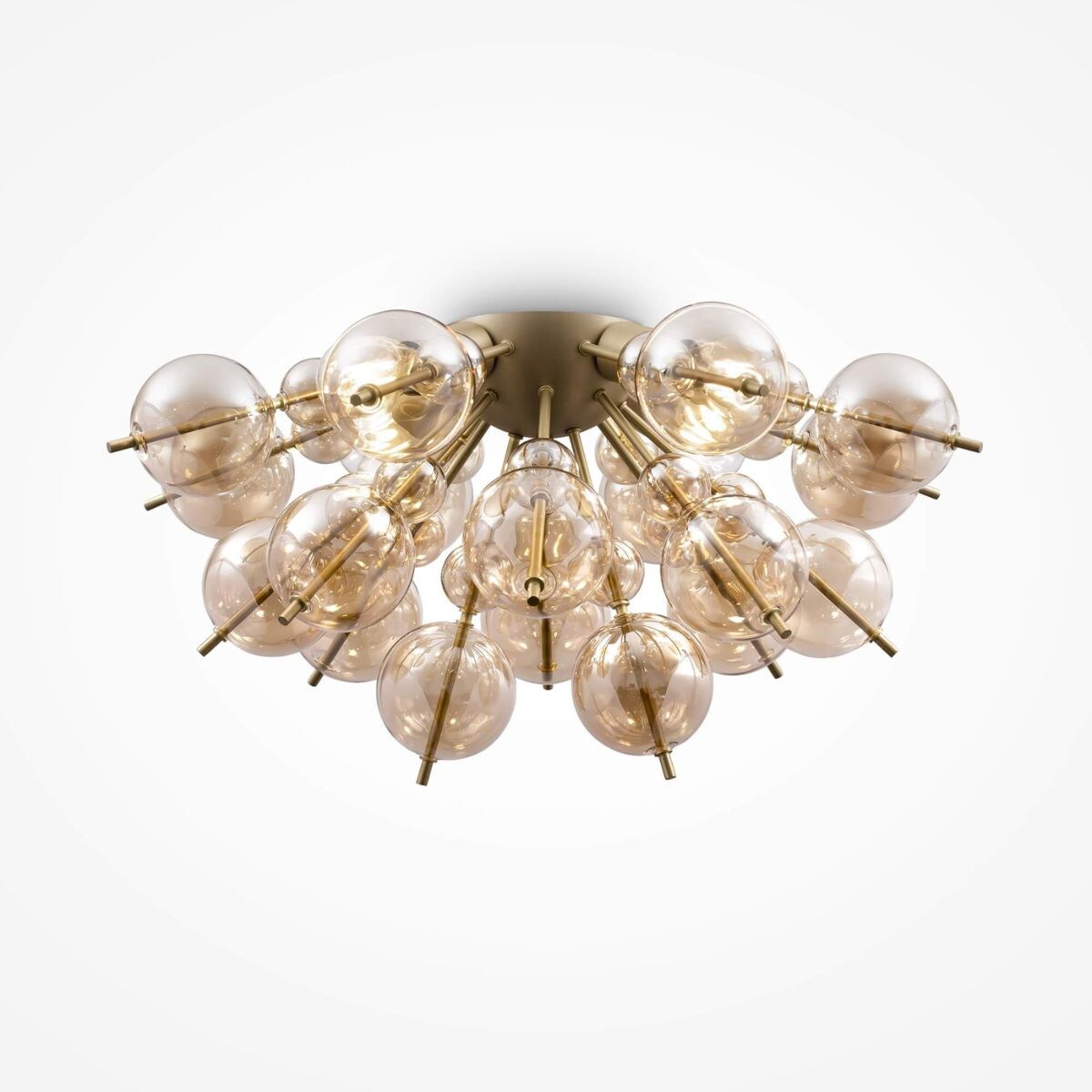 Lampa sufitowa plafon Bolla MOD133CL-04BS molekuły bursztynowe