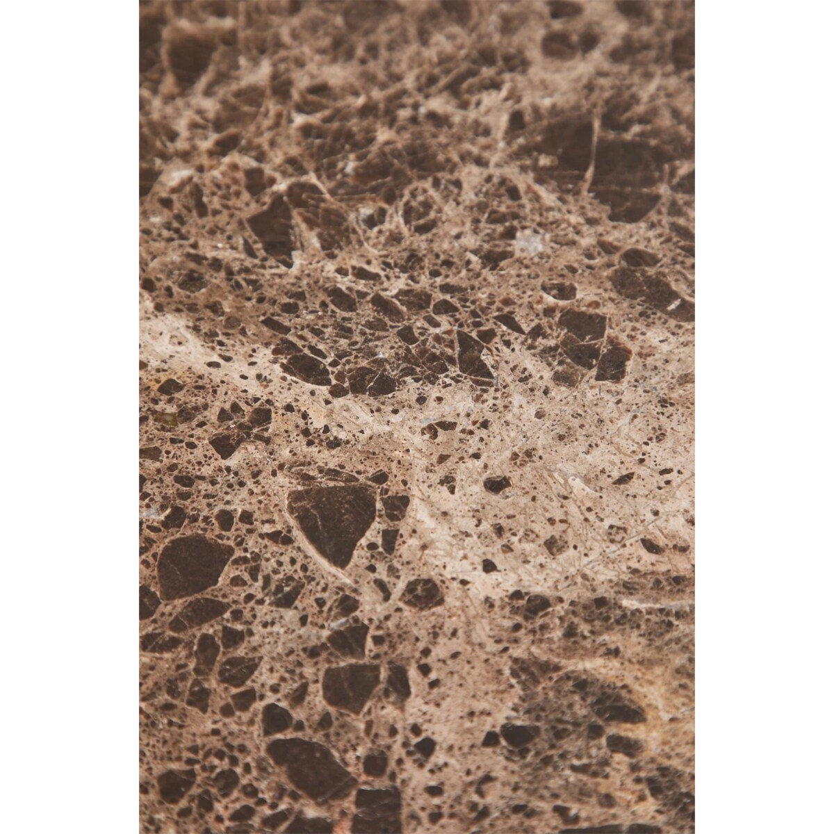 Stół owalny do jadalni 120x100 cm z brązowego marmuru i stali nierdzewnej Fertrix