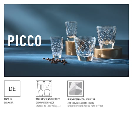 Ritzenhoff Picco Cappuccino Zestaw 2 Kryształowych szklanek do Cappuccino Whisky