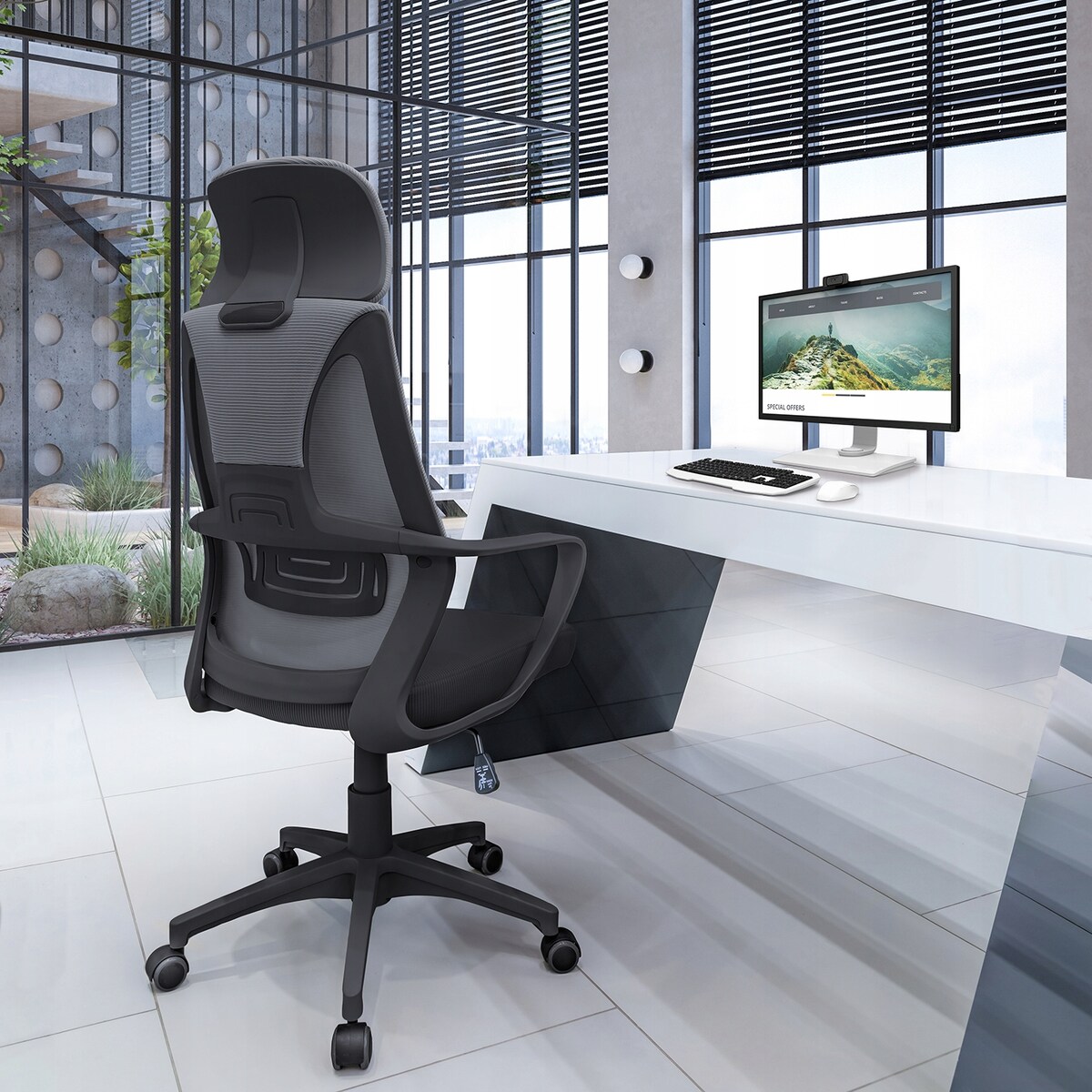 Fotel FUTURA odcienie szarości (pakowany)