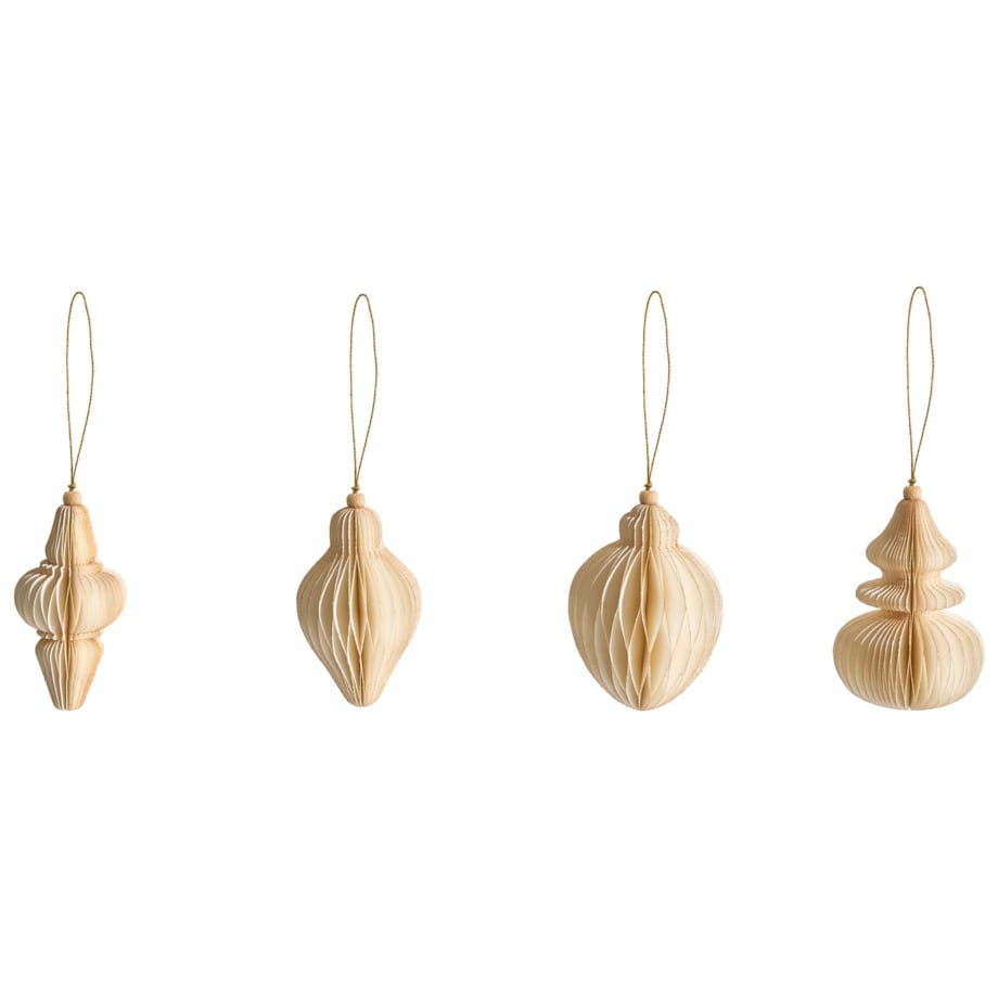 Zestaw 20 ozdób choinkowych ALTAELVA Papier Beżowy