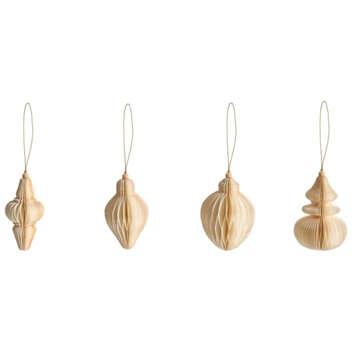 Zestaw 20 ozdób choinkowych ALTAELVA Papier Beżowy