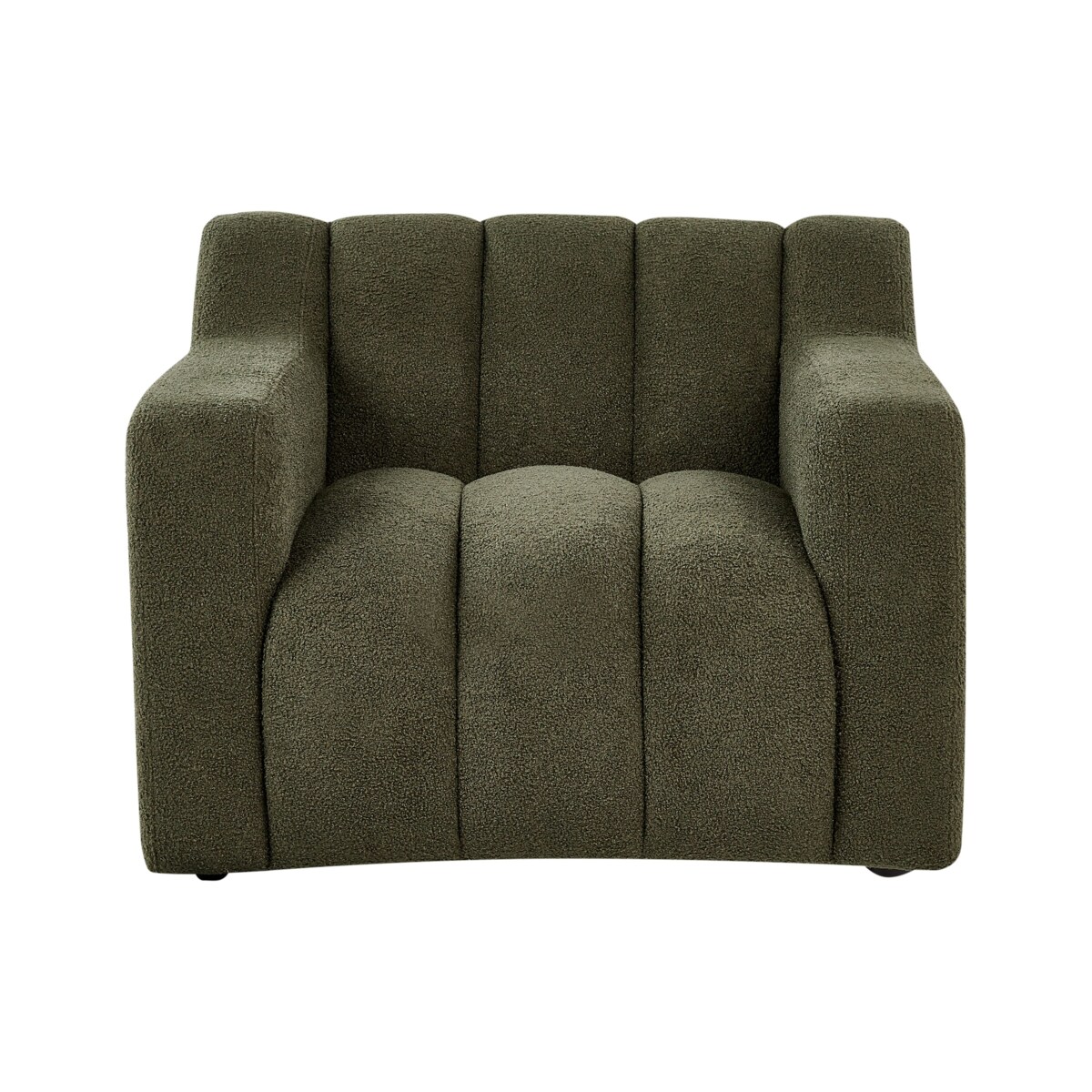 Fotel AGERUP Boucle Ciemnozielony