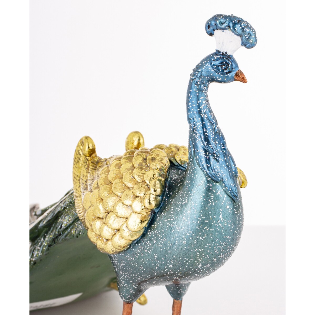 Dekoracja - Paw 20x31x115 cm PAVO Gold