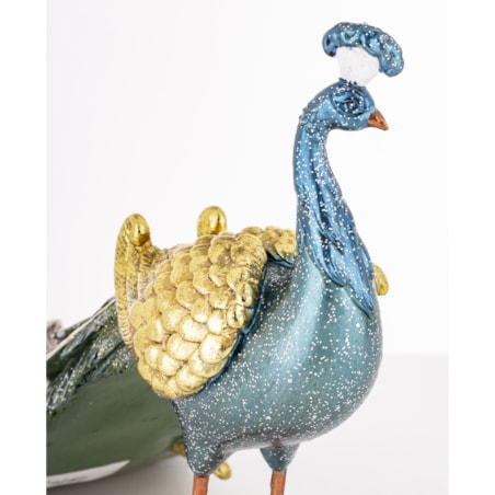 Dekoracja - Paw 20x31x115 cm PAVO Gold