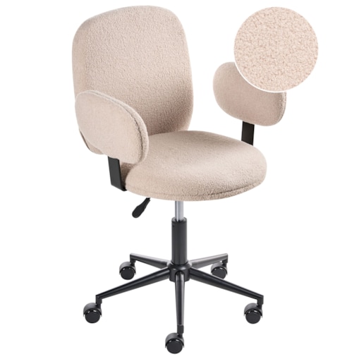 Krzesło obrotowe MORAGA Boucle Beżowy