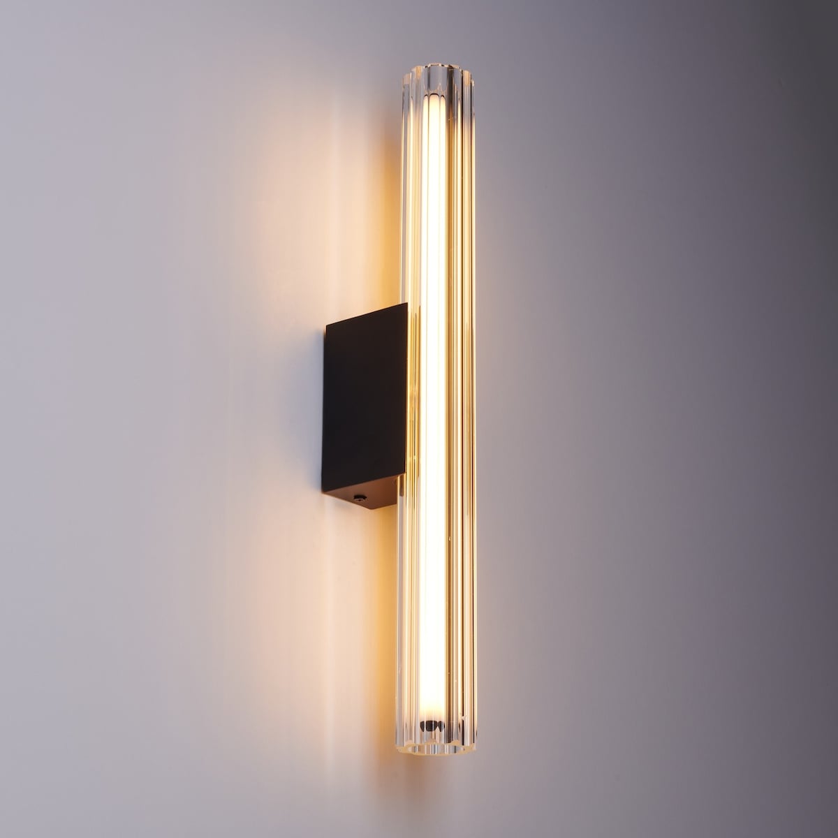 Lampa ścienna VERTI 40 cm - LED, transparentna tuba
