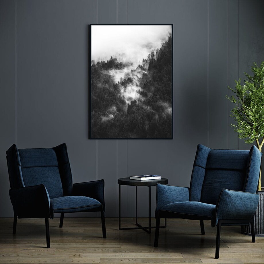 plakat las we mgle 2 50x70 cm