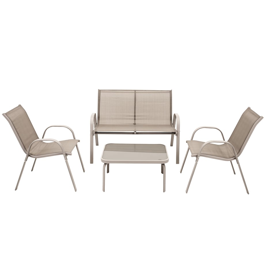 Zestaw meble ogrodowe 2 x krzesło sofa stolik komplet ogrodowy