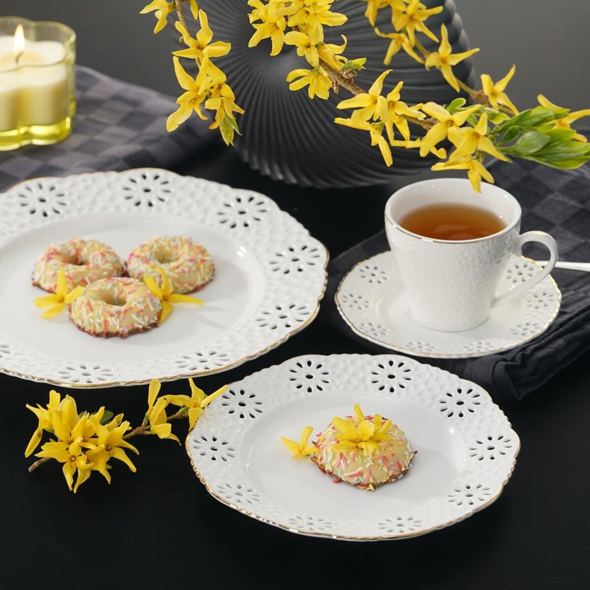 VILLA ITALIA Talerzyk deserowy 18,5 cm porcelanowy LORETTA