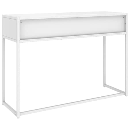vidaXL Stolik konsolowy, biały, 106x35x75 cm, stalowy