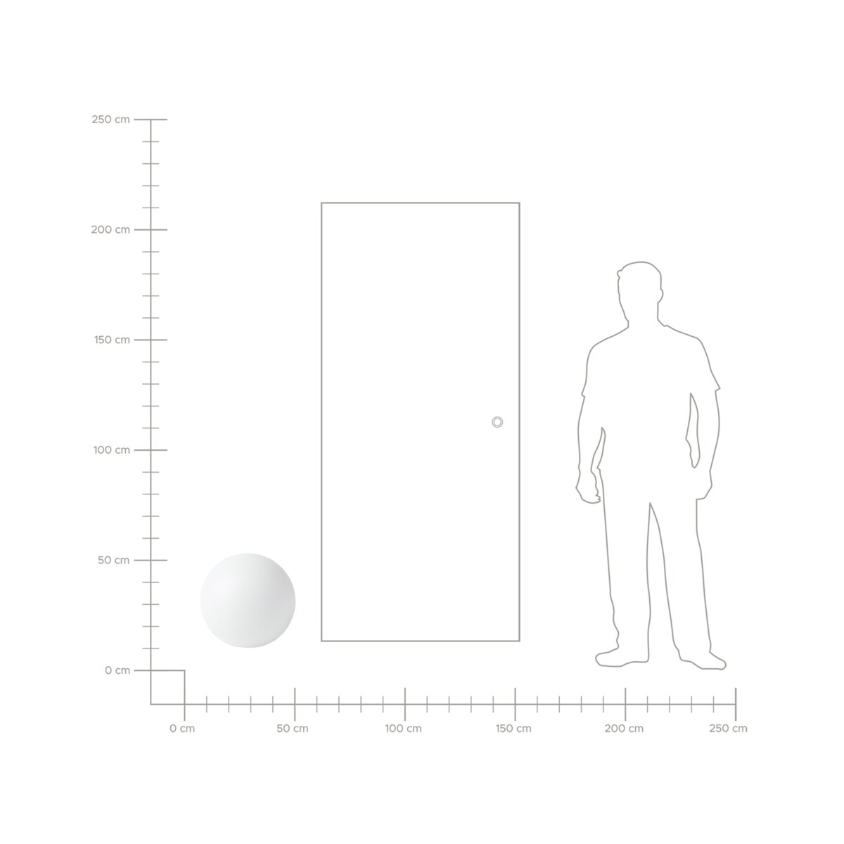 Kula ogrodowa LED JOCOY 50 cm Biały