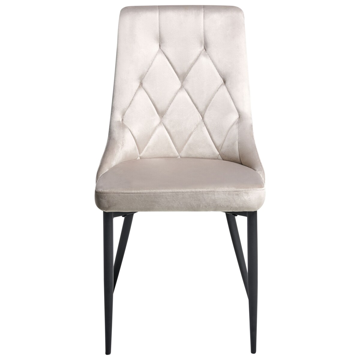 Zestaw 2 krzeseł do jadalni AVENIR Welur Beżowoszary