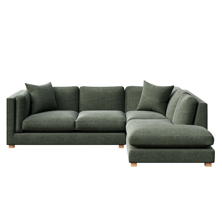 Pomo sofa narożna prawa Zielona