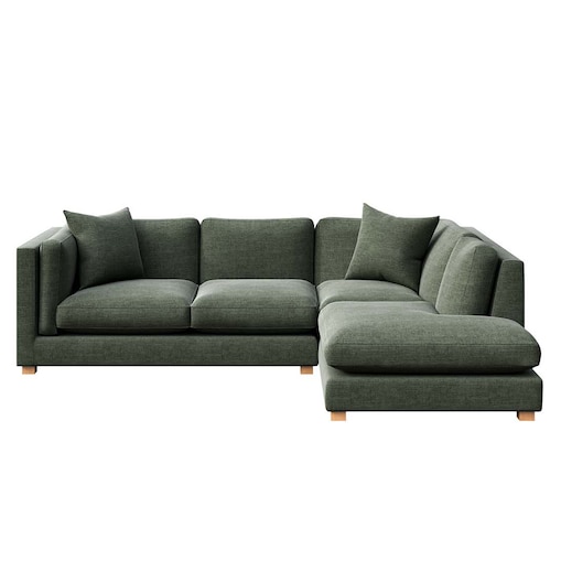 Pomo sofa narożna prawa Zielona