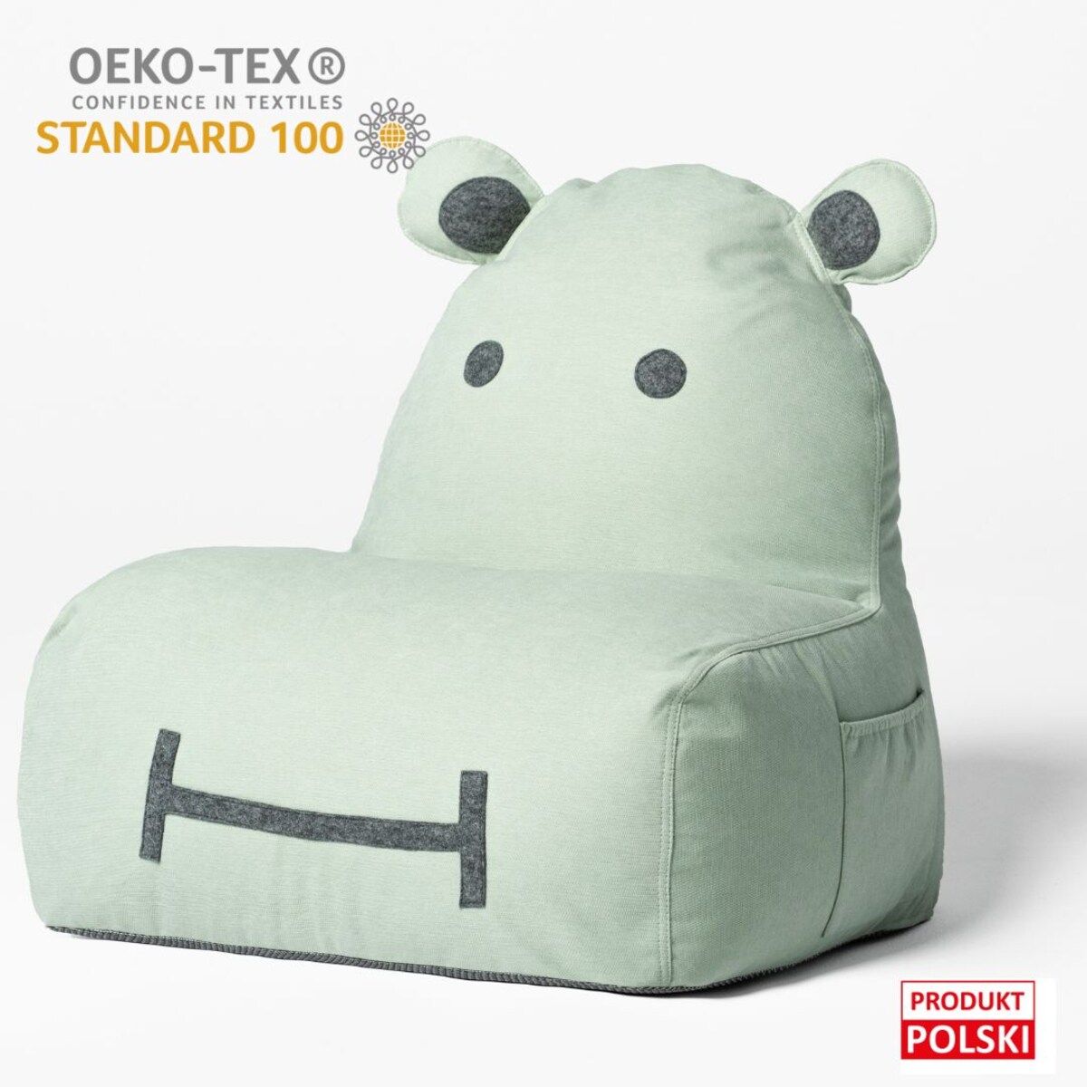 Pufa siedzisko Hippo Soft - Miętowa