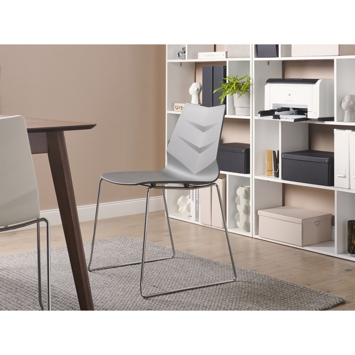 Zestaw 4 krzeseł do jadalni ciemnoszary HARTLEY