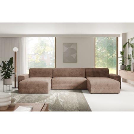 Narożnik COCO U z funkcją spania Kolor: TILIA 17