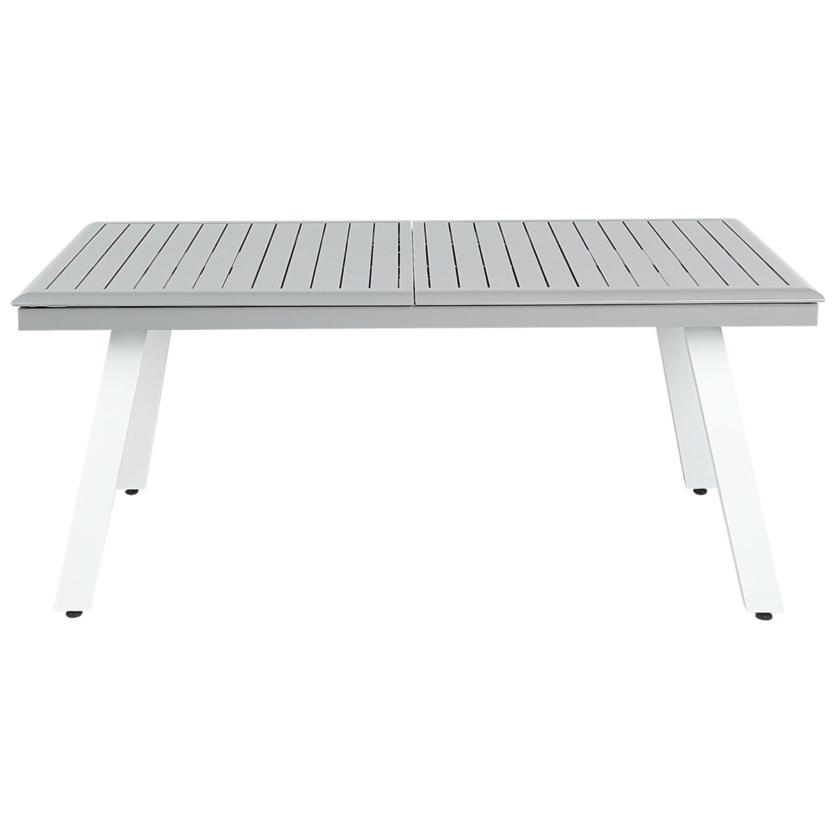 Zestaw ogrodowy metalowy stół i 8 krzeseł szary PERETA