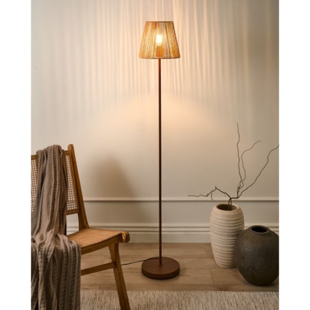 Lampa podłogowa HANGER Metal Brązowy