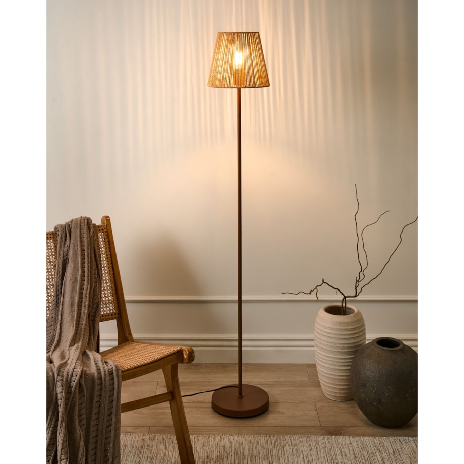 Lampa podłogowa HANGER Metal Brązowy