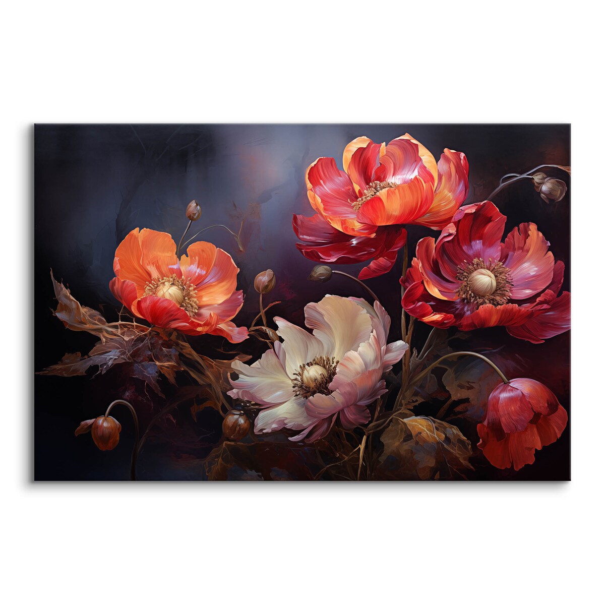 Obraz Do Sypialni Salonu Maki Polne Kwiaty Natura Rośliny Abstrakcja 70x50cm