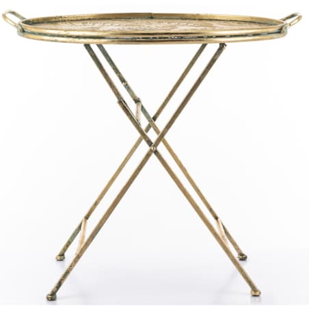Stolik metalowy okrągły 60X64X40 cm FELCE złoty